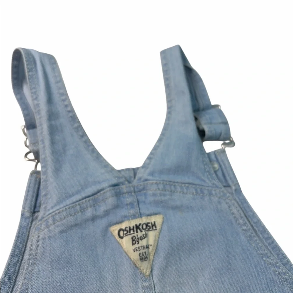 OshKosh B'gosh Denim Overall Dress Skirt Kids Sz 7/7A